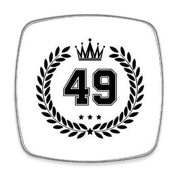 wappen 49 - Viereckiger Kühlschrankmagnet - Weiß - Vorne