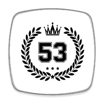 wappen 53 - Viereckiger Kühlschrankmagnet - Weiß - Vorne