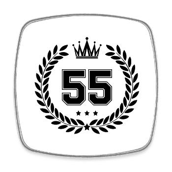 wappen 55 - Viereckiger Kühlschrankmagnet - Weiß - Vorne