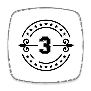 3 - Magnet carré - blanc - Devant