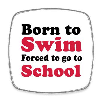 swim - Square fridge magnet - white - Front
