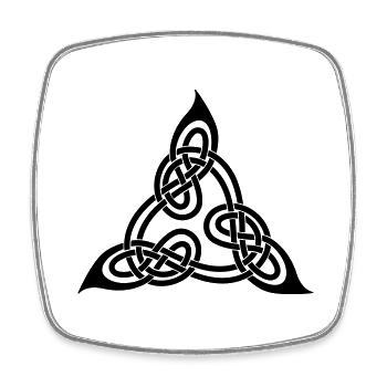 Celtic knot - Square fridge magnet - white - Front