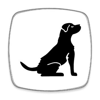 les amateurs de chiens - Chien - Magnet carré - blanc - Devant