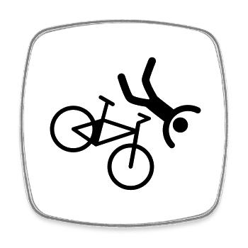 Bike - Bike - Square fridge magnet - white - Front