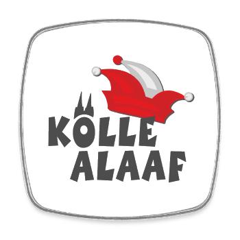 Alaaf Koelle Alaaf02 - Square fridge magnet - white - Front
