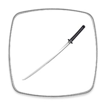 japanese katana sword samurai schwert japanisches - Viereckiger Kühlschrankmagnet - Weiß - Vorne