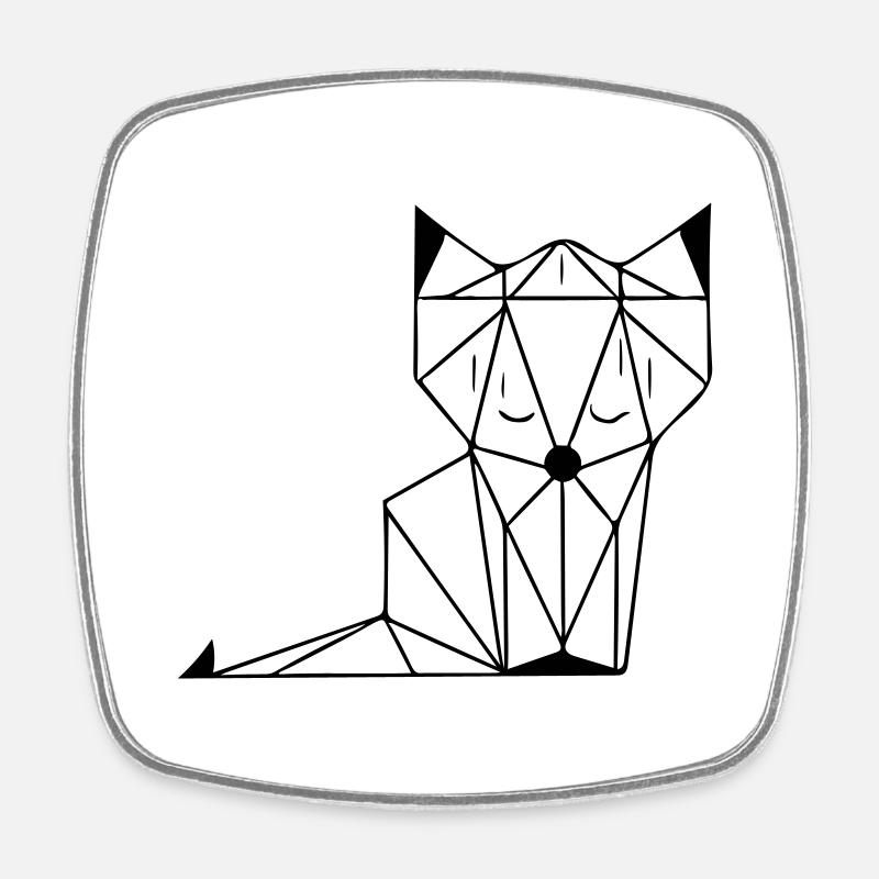 Fox - Square fridge magnet - white