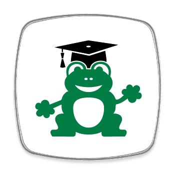 Frog Doctorate Medical Hat Veterinary Medicine - Square fridge magnet - white - Front