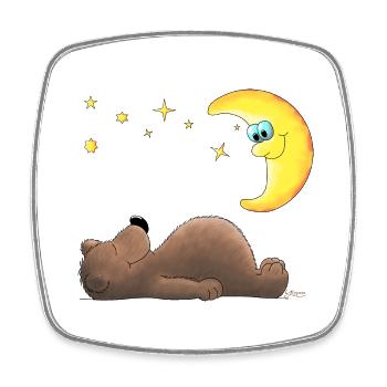 sweet teddy bear - Square fridge magnet - white - Front