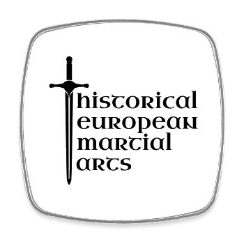 Historical European Martial Arts (HEMA) m. Schwert - Viereckiger Kühlschrankmagnet - Weiß - Vorne