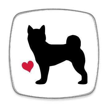 Shiba Inu - Viereckiger Kühlschrankmagnet - Weiß - Vorne
