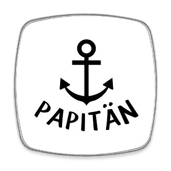 papitän - Viereckiger Kühlschrankmagnet - Weiß - Vorne