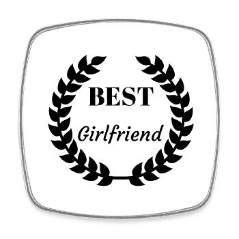 Girlfriend Love Liebe Amour Wife Valentine - Square fridge magnet - white - Front