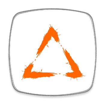 Symbol Dreieck Geometrie - Viereckiger Kühlschrankmagnet - Weiß - Vorne