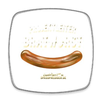 Projektleiter Bratwurst das Original Grill Design - Viereckiger Kühlschrankmagnet - Weiß - Vorne