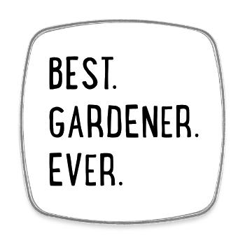 Meilleur jardinier - Magnet carré - blanc - Devant