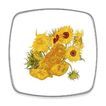 Tournesols Van Gogh Tournesols - Magnet carré - blanc - Devant