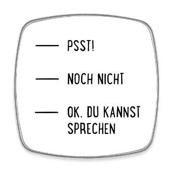Kaffee - Viereckiger Kühlschrankmagnet - Weiß - Vorne