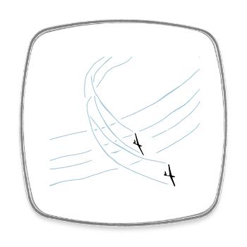 Segelflugzeug Segelfliegen Segelflieger - Viereckiger Kühlschrankmagnet - Weiß - Vorne
