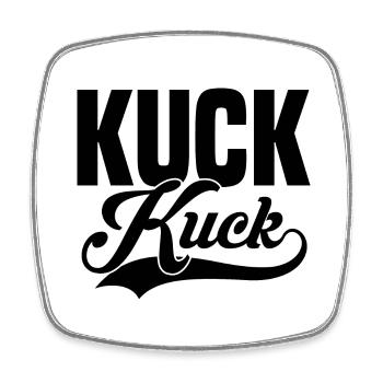 Cuckoo black - Square fridge magnet - white - Front
