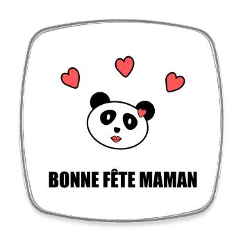 MOTHER'S DAY. HAPPY MOTHER'S DAY. MOM - Square fridge magnet - white - Front