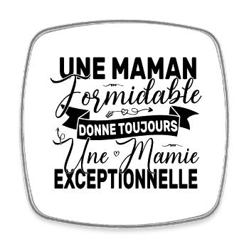 Femme Cadeau Maman Anniversaire Humour maman mamie - Magnet carré - blanc - Devant