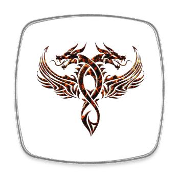Dragons fantasy dragons spirit reptiles beasts - Square fridge magnet - white - Front