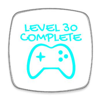 30 Geburtstag Level 30 Complete - Viereckiger Kühlschrankmagnet - Weiß - Vorne