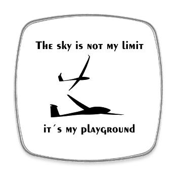 Glider Glider Gliding Glider Pilot - Square fridge magnet - white - Front
