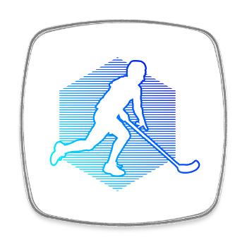 Floorball Floorball Men's Boys Salibandy Inneba - Square fridge magnet - white - Front