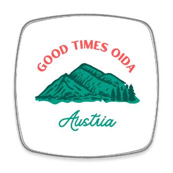 Austria Oida - Viereckiger Kühlschrankmagnet - Weiß - Vorne