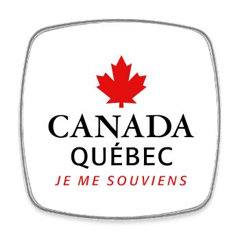 Kanada Quebec Maple Leaf Ahornblatt I love Canada - Square fridge magnet - white - Front
