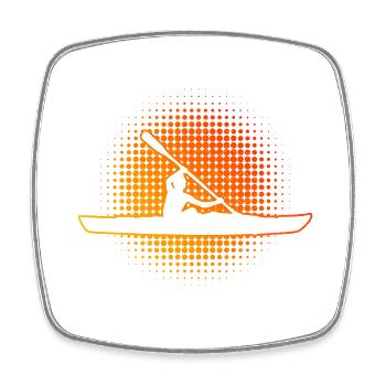 Kayak Kayaking Men Kayak Women Canoe - Square fridge magnet - white - Front