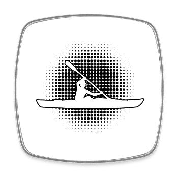 Kayak Kayaking Kayak Canoe Women Men - Square fridge magnet - white - Front