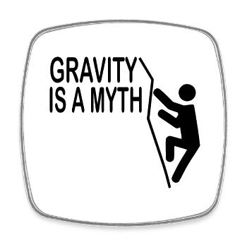 Bouldering Climbing Climbing - Square fridge magnet - white - Front