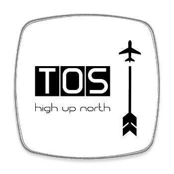 Tromsø TOS Airport // High Up North // Norwegen - Viereckiger Kühlschrankmagnet - Weiß - Vorne