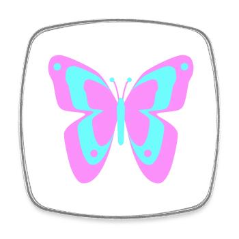 Papillon Papillon Insectes Printemps Été coloré - Magnet carré - blanc - Devant