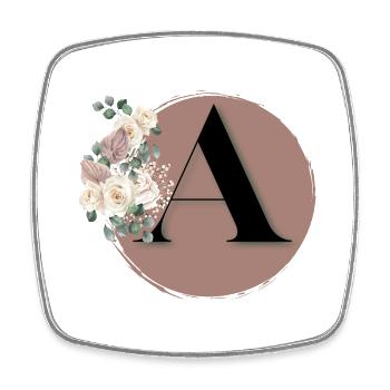 Buchstabe A - Viereckiger Kühlschrankmagnet - Weiß - Vorne