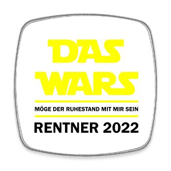 Das wars Rentner 2022 - Viereckiger Kühlschrankmagnet - Weiß - Vorne