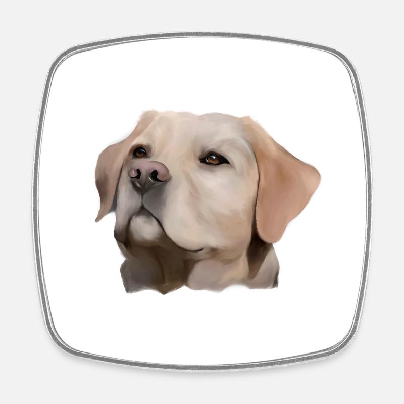 Labrador - Magnet carré - blanc