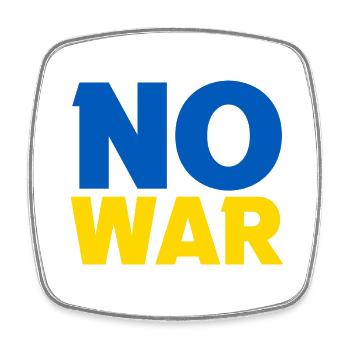 No War Peace World Peace Ukraine - Square fridge magnet - white - Front