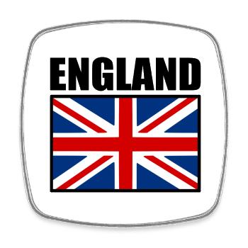 England - Square fridge magnet - white - Front