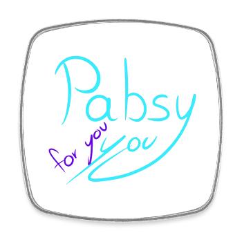 Pabsy You - Viereckiger Kühlschrankmagnet - Weiß - Vorne