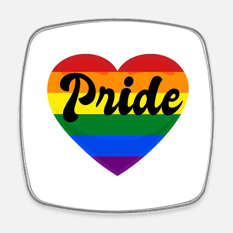 PRIDE - Square fridge magnet - white