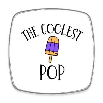 THE COOLEST POP - Square fridge magnet - white - Front