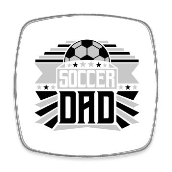 Cool Soccer Dad Hobby - Viereckiger Kühlschrankmagnet - Weiß - Vorne