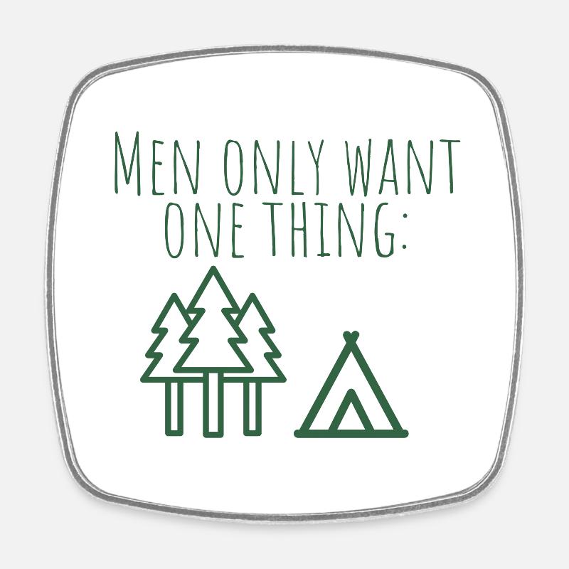 MowoT tent by the forest - Square fridge magnet - white