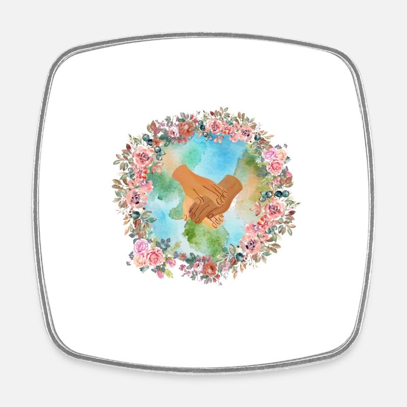 World Peace - Square fridge magnet - white