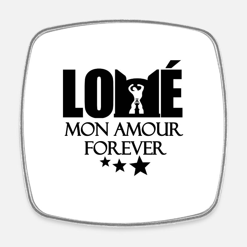 LOME MON AMOUR - Magnet carré - blanc
