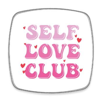 self love club 2 - Viereckiger Kühlschrankmagnet - Weiß - Vorne